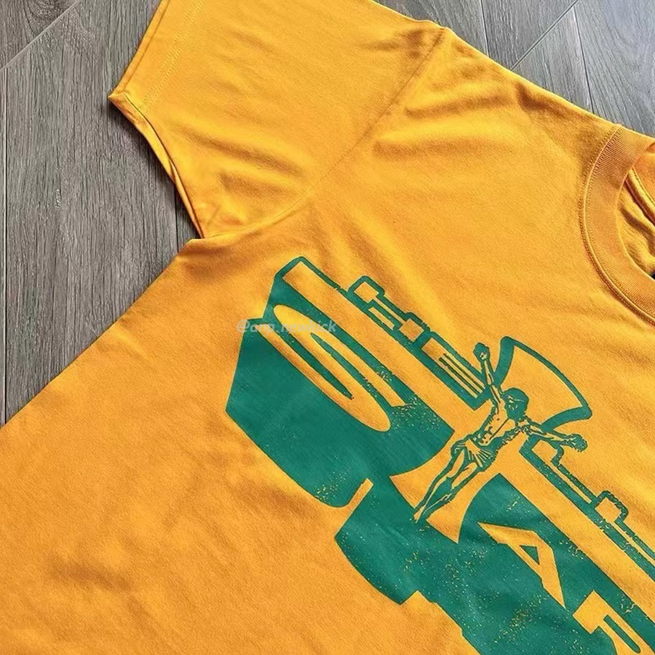 Hellstar Jesus Emblem Yellow T Shirt (4) - www.newkick.vip